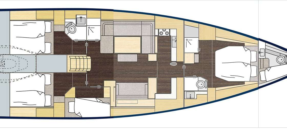 Plans du bateau Bavaria C57