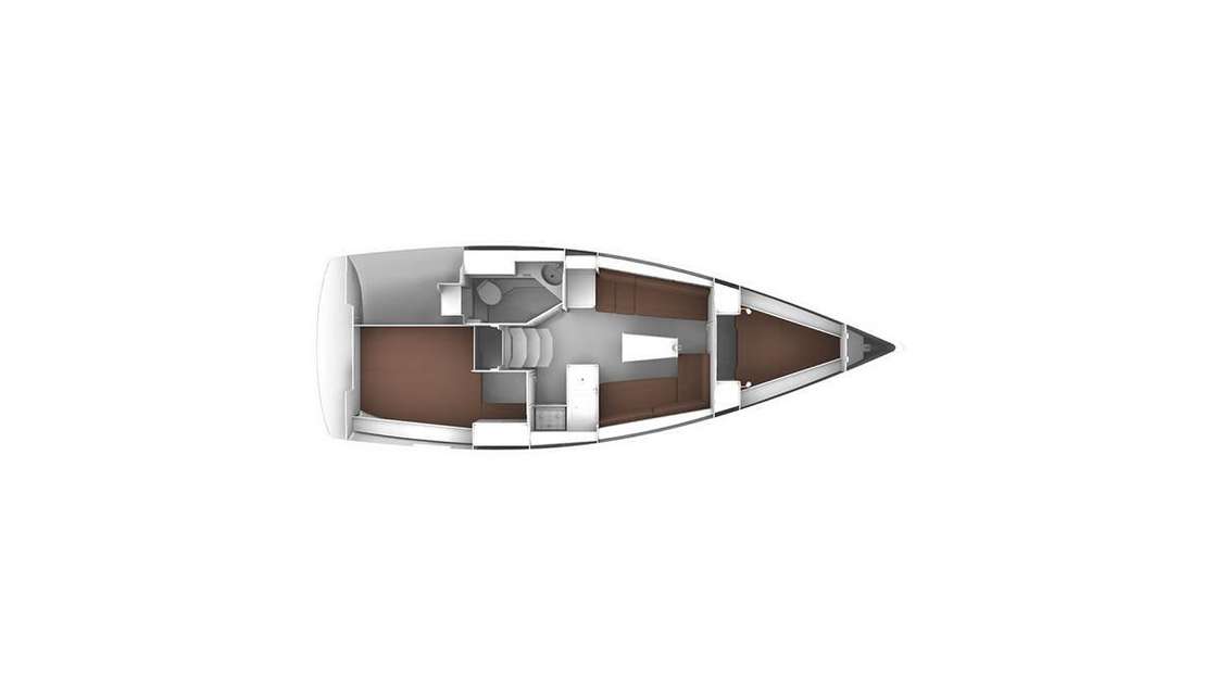 Distribución del barco Bavaria Cruiser 33