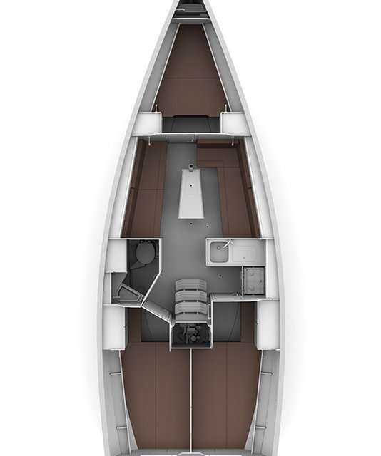 Piano della barca Bavaria Cruiser 34