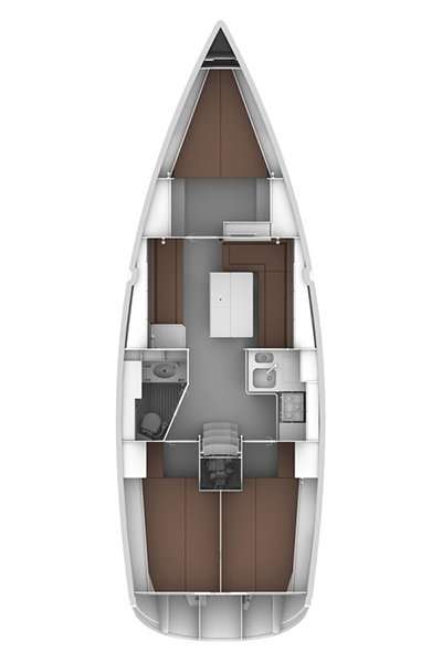 Layout of the boat Bavaria Cruiser 36