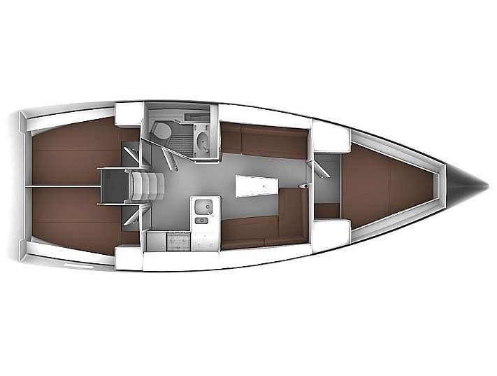 Layout of the boat Bavaria Cruiser 37