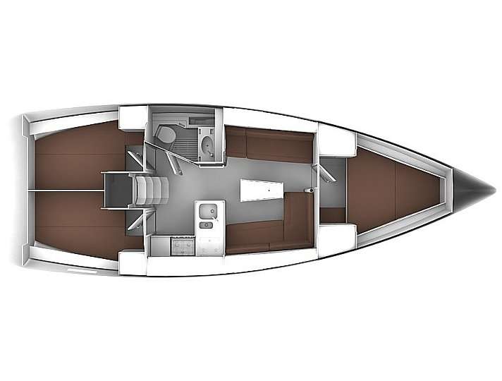 Layout of the boat Bavaria Cruiser 37