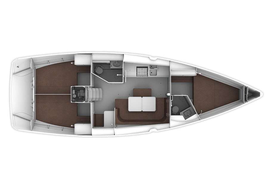 Layout of the boat Bavaria Cruiser 41