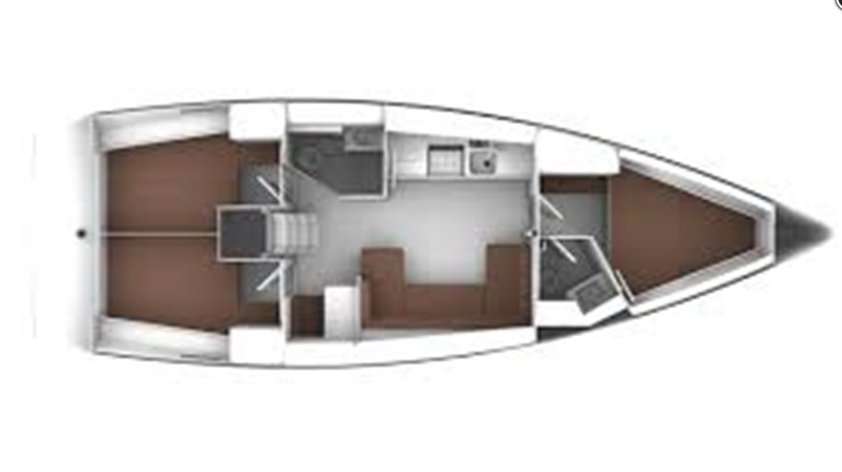 Layout of the boat Bavaria Cruiser 41