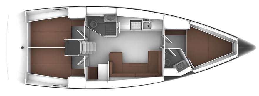 Layout of the boat Bavaria Cruiser 41