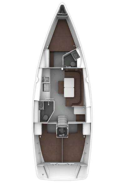 Layout of the boat Bavaria Cruiser 41