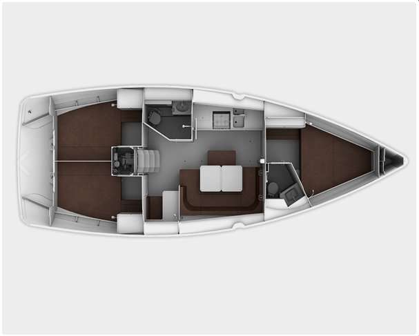 Layout of the boat Bavaria Cruiser 41