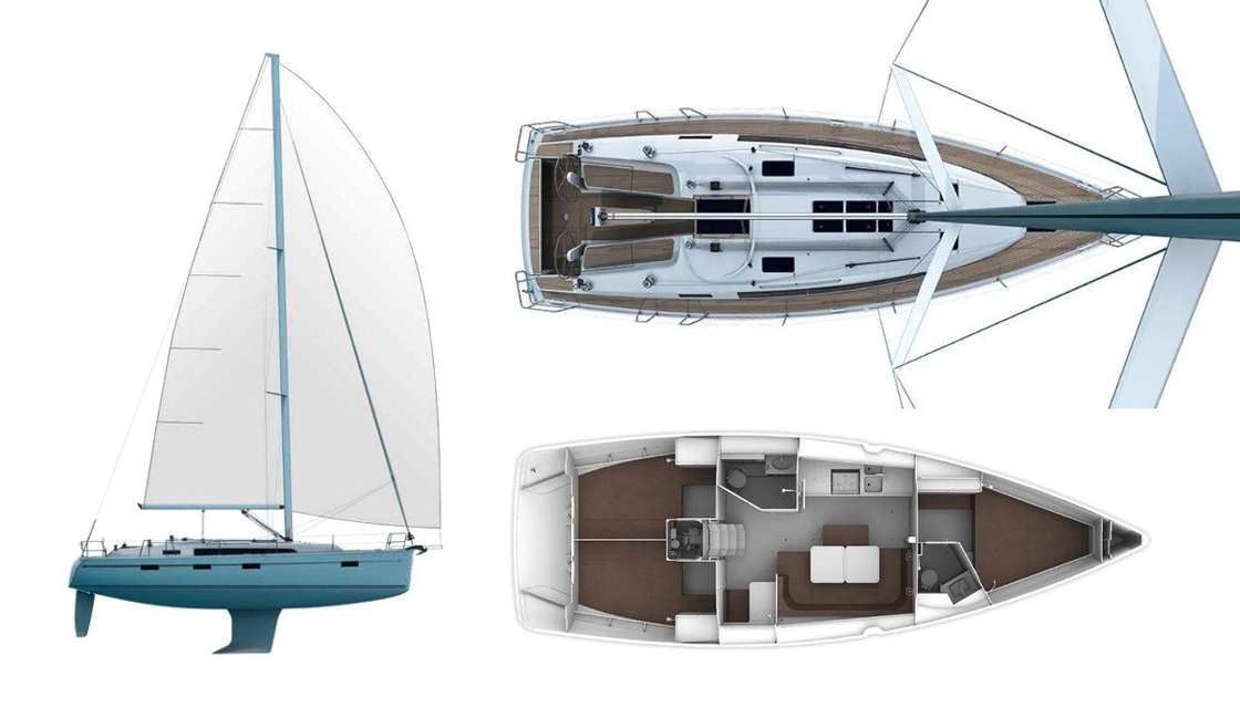 Distribución del barco Bavaria Cruiser 41