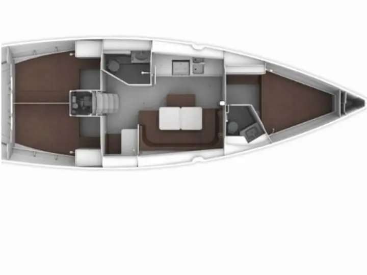 Layout of the boat Bavaria 41 Cruiser