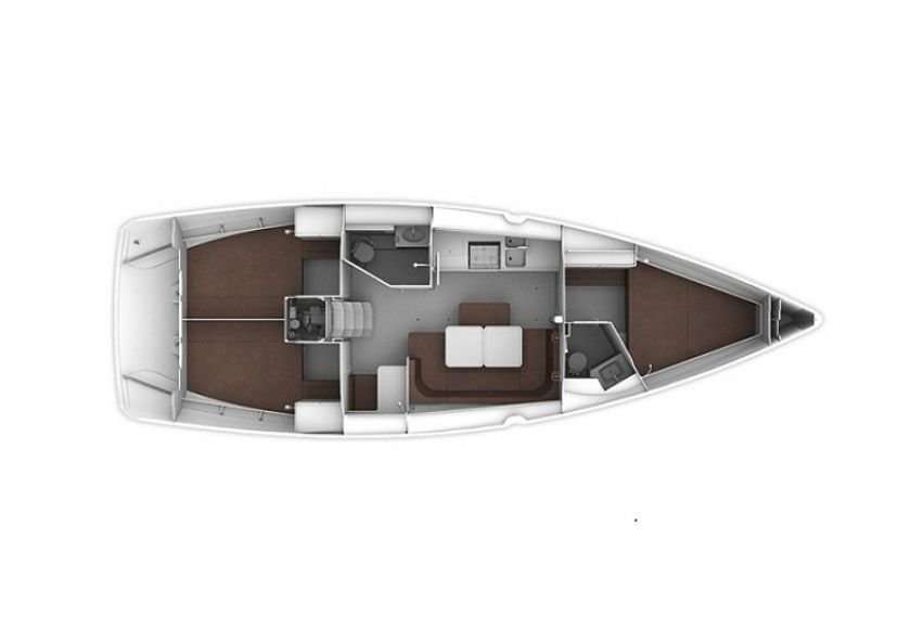 Distribución del barco Bavaria Cruiser 41