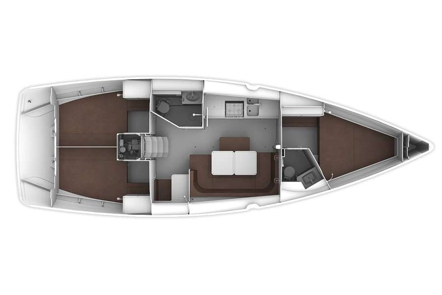 Layout of the boat Bavaria Cruiser 41