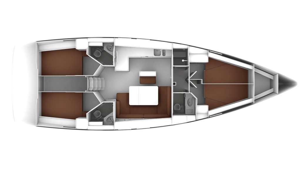 Layout of the boat Bavaria Cruiser 46