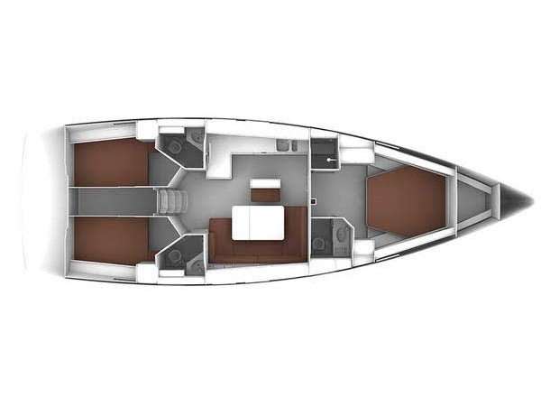 Distribución del barco Bavaria Cruiser 46