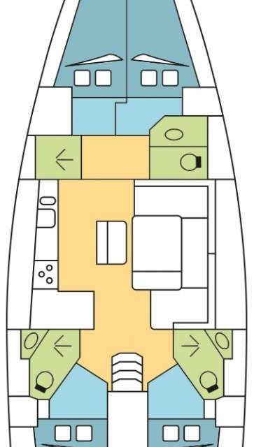 Layout of the boat Bavaria Cruiser 46