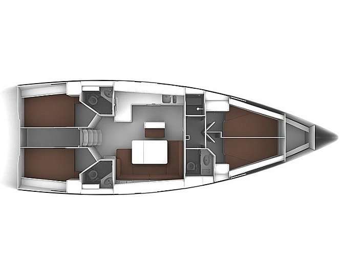 Layout of the boat Bavaria Cruiser 46