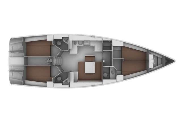 Layout of the boat Bavaria Cruiser 46