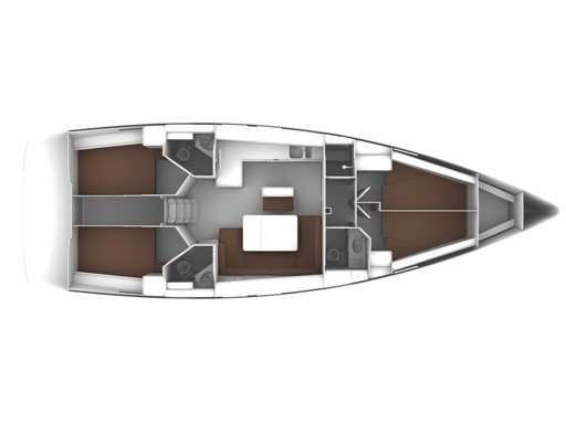 Layout of the boat Bavaria 46 Cruiser