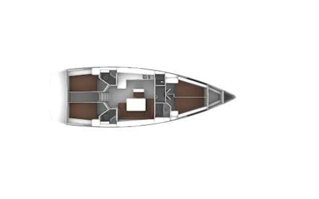 Layout of the boat Bavaria Cruiser 46