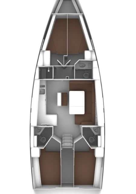 Layout of the boat Bavaria Cruiser 46