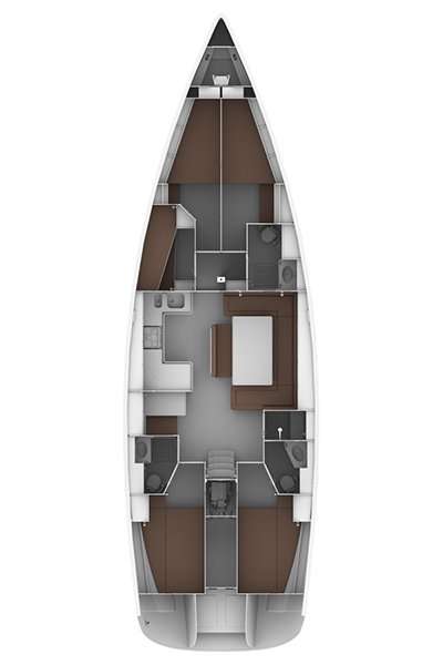 Layout of the boat Bavaria Cruiser 50