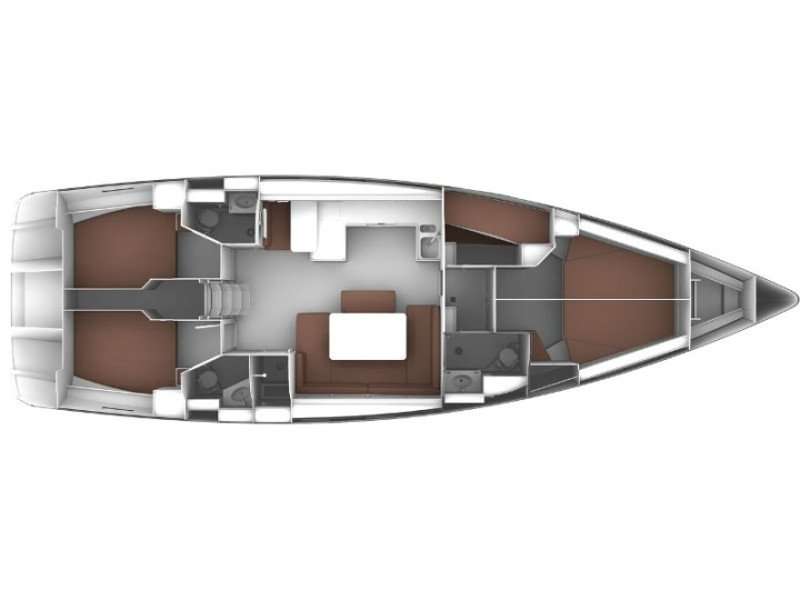 Piano della barca Bavaria Cruiser 51