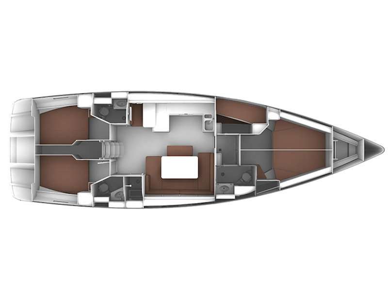 Layout of the boat Bavaria Cruiser 51