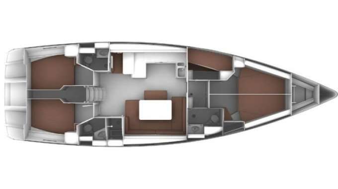 Layout of the boat Bavaria Cruiser 51