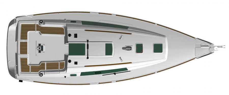 Layout of the boat Oceanis 37