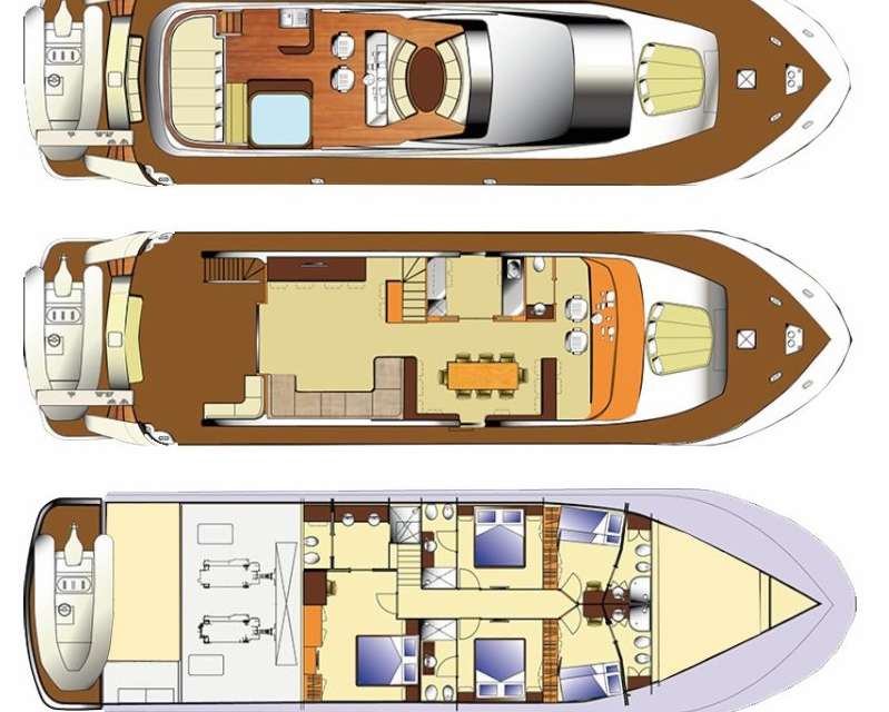 Layout of the boat C-Boat 27 Classic