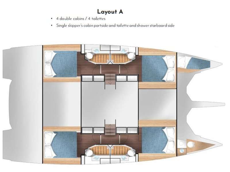 Layout of the boat Cervetti 44