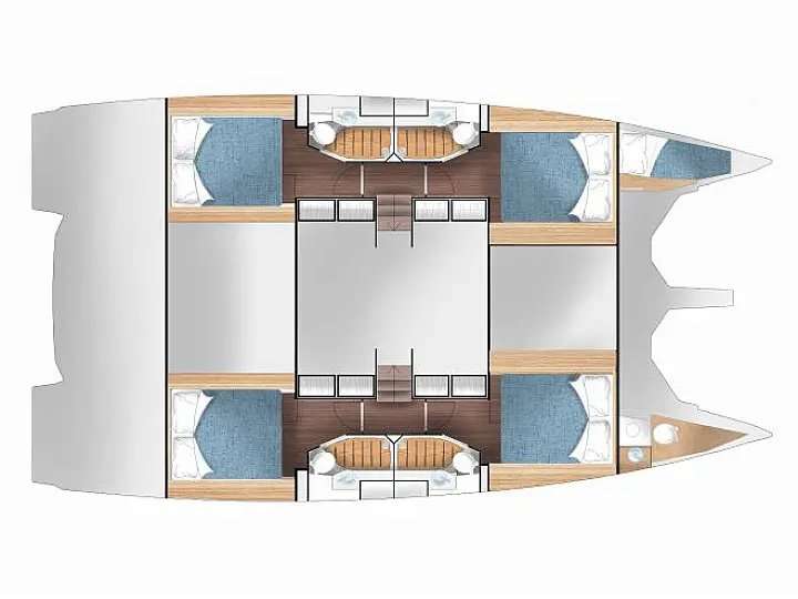 Layout of the boat Cervetti 44 Power