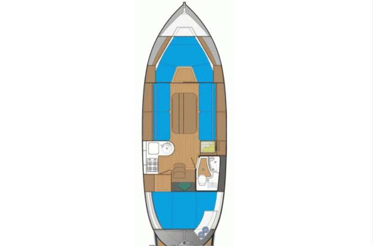 Layout of the boat Courier 970