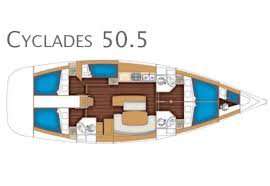 План яхты Cyclades 50.5