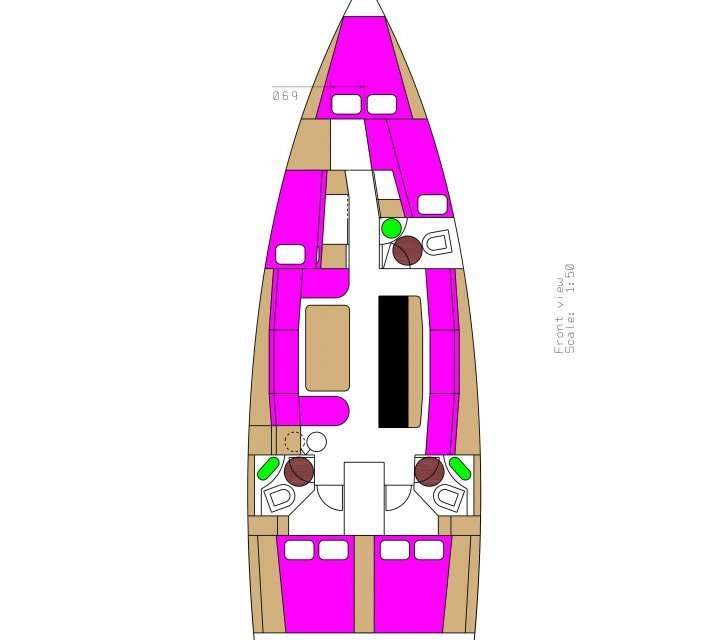 Distribución del barco D&D Kufner 50