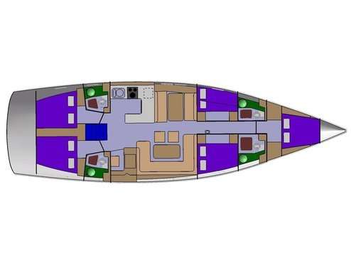 Distribución del barco D&D Kufner 56