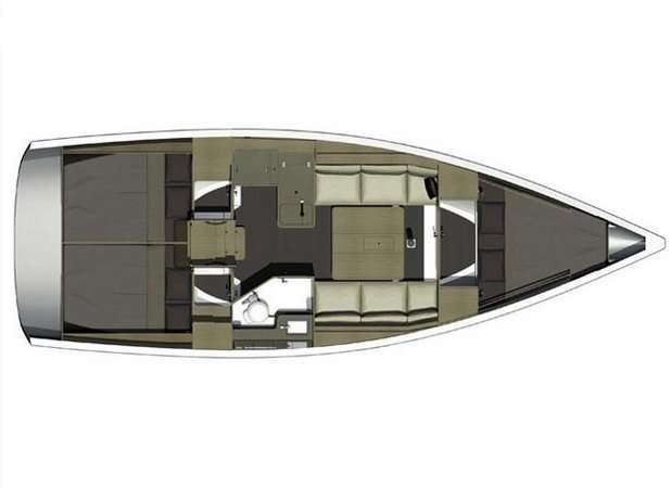 Distribución del barco Dufour 350 Grand Large