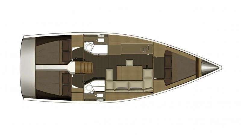 План яхты Dufour 382 Grand Large