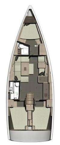 Distribución del barco Dufour 412 Grand Large