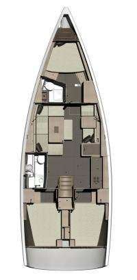 Distribución del barco Dufour 412 Grand Large