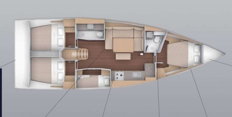 Plans du bateau Dufour 430 Grand Large