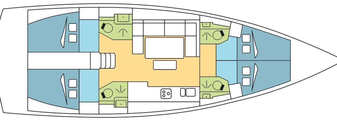 План яхты Dufour 460 Grand Large