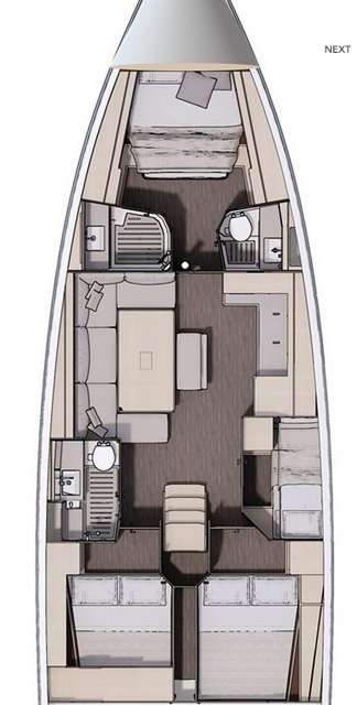 Piano della barca Dufour 470