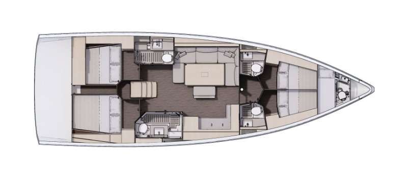 План яхты Dufour 470