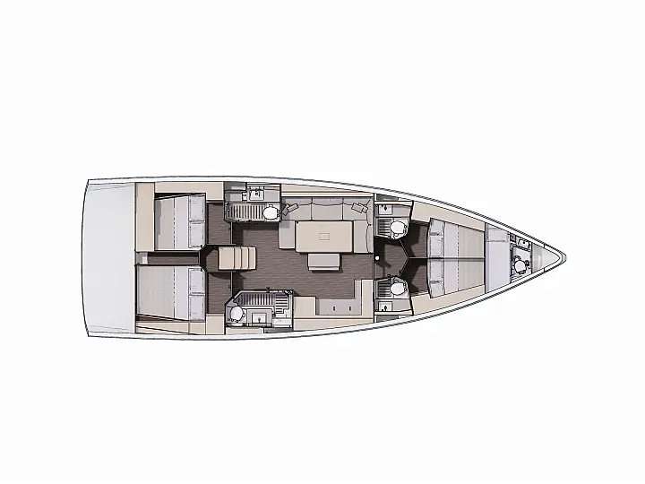 План яхты Dufour 470