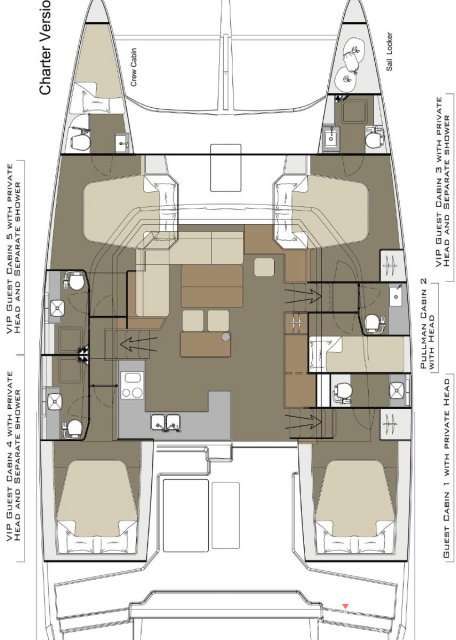 Bootslayouts Dufour 48 Catamaran