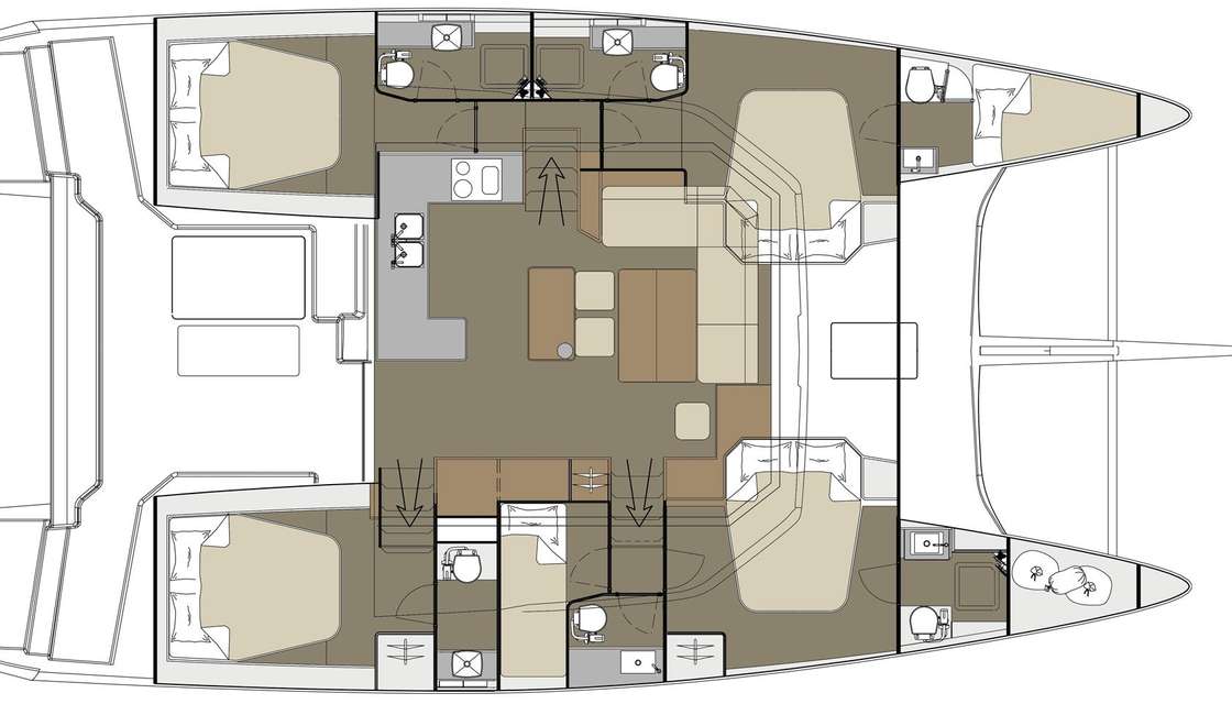 Plans du bateau Dufour 48 Catamaran