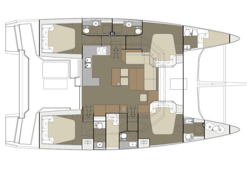 Plans du bateau Dufour 48 Catamaran