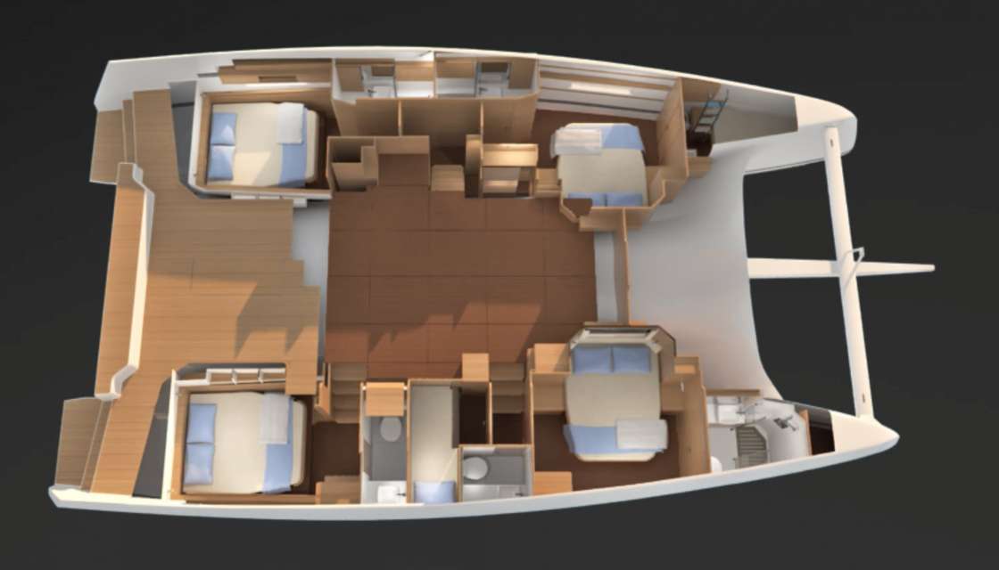 Bootslayouts Dufour 48 Catamaran