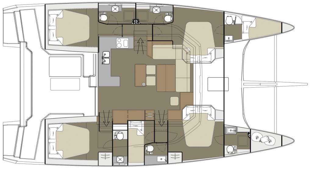 Plans du bateau Dufour 48 Catamaran