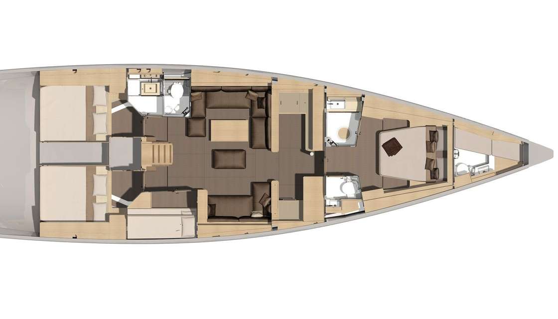 Plans du bateau Dufour 56 Exclusive